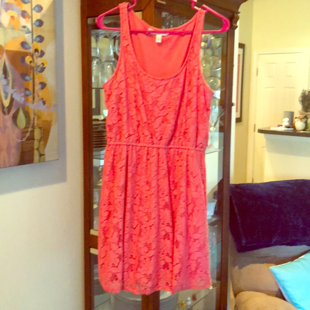 LC Lauren Conrad coral dress